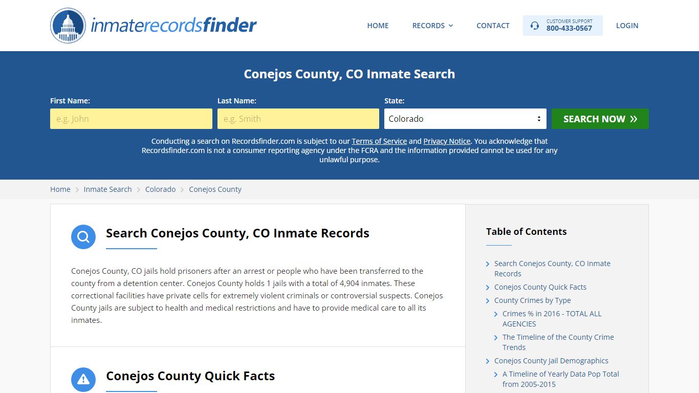 Conejos County, CO Inmate Lookup & Jail Records Online