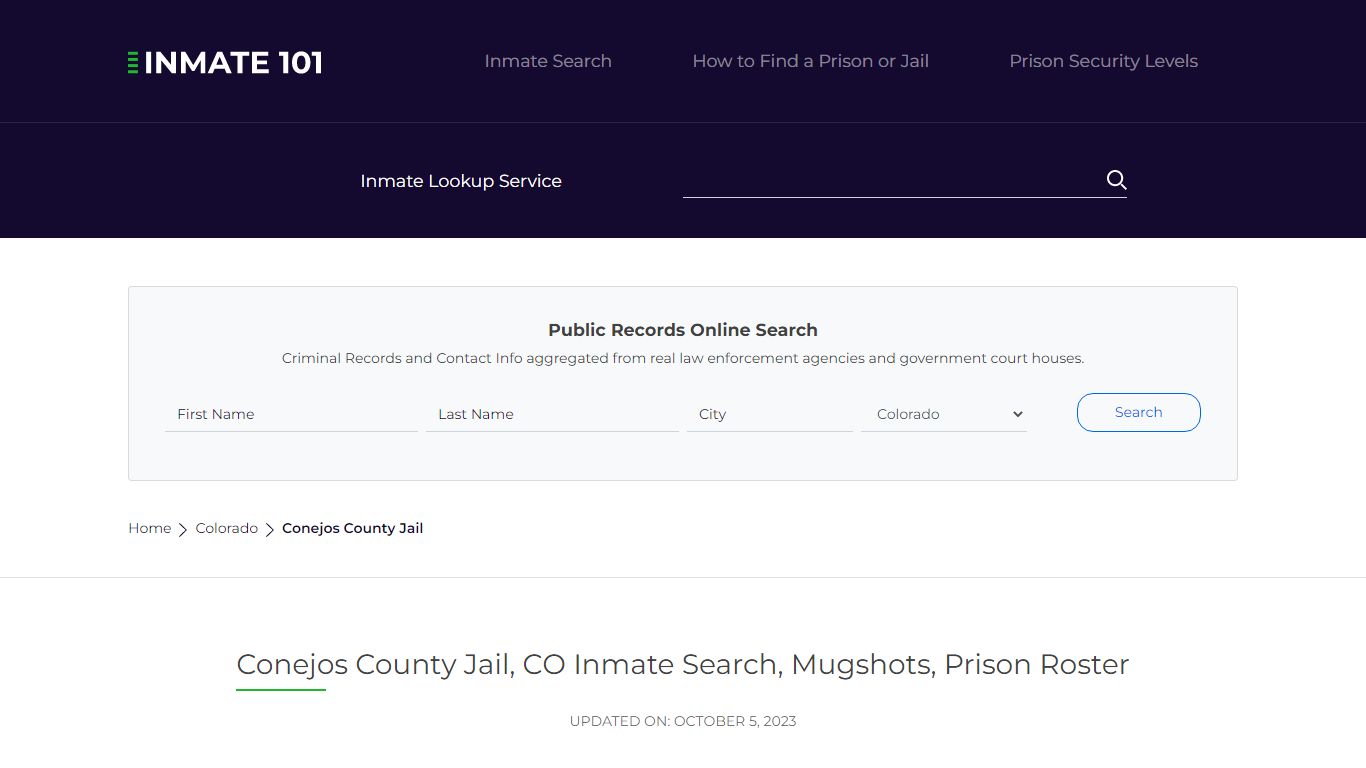 Conejos County Jail, CO Inmate Search, Mugshots, Prison Roster